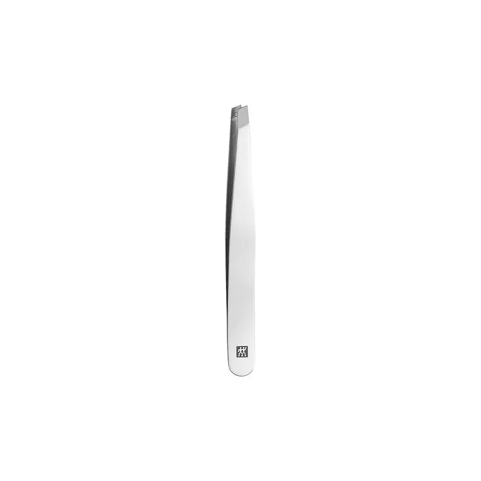 ZWILLING Slant Tweezer for Precise Eyebrow Hair Removal Polished Stainless Steel 90mm Slanted Tip