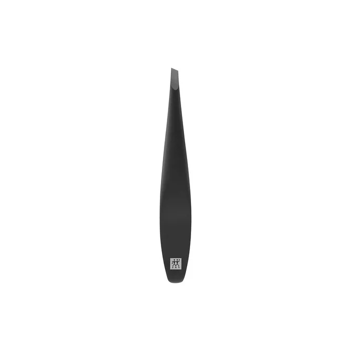 ZWILLING Professional Eyebrow Tweezers Made of Stainless Steel - Angled Hair Plupper Carbon Matte Premium Black