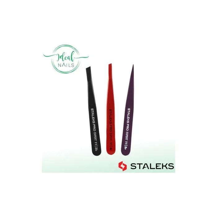 Staleks Expert Te-11 Eyebrow Tweezers in Various Shapes and Colors