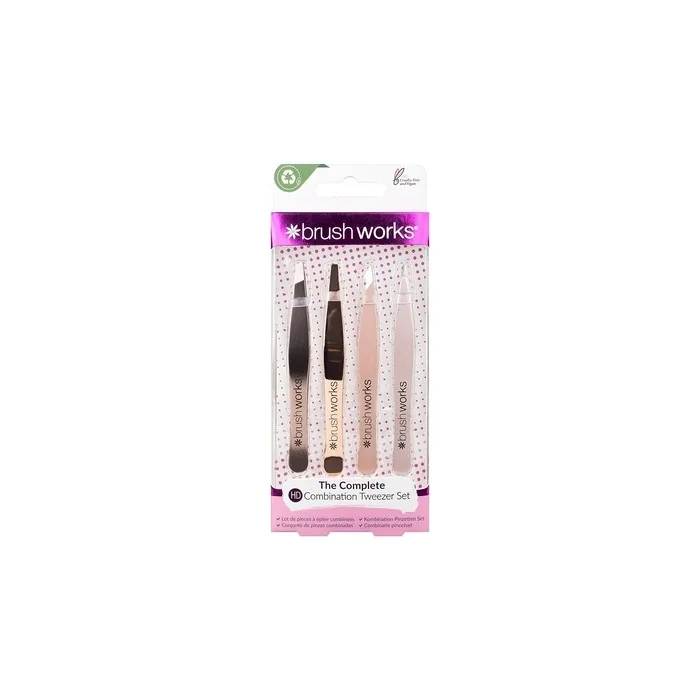 HD Combination Tweezer 4-Piece Set Rose Gold