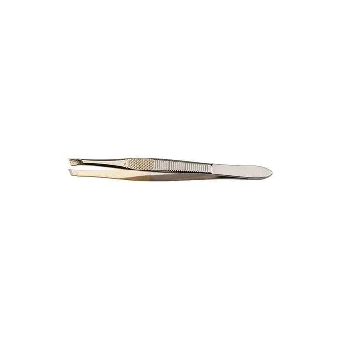 Sibel Epilating Tweezers Classic Gold Plated Slanted