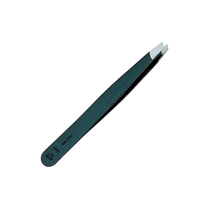 Optima 3.5 inch Elegant Black Finish Stainless Steel Slant Tip Tweezers