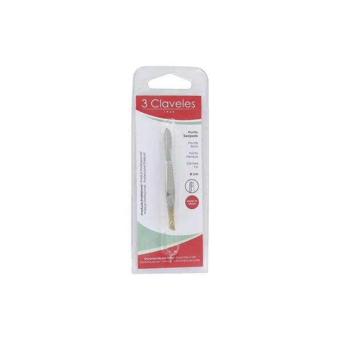 3 Claveles Slanted Tip Tweezers 8cm