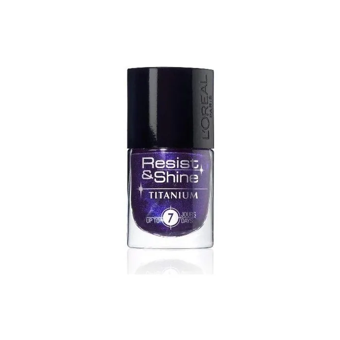 L'Oréal Resist and Shine Titanium Black Gloss Nail Polish 732