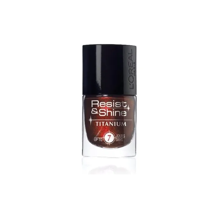 L'Oréal Nail Polishes Resist and Shine Titanium Black Gloss 734
