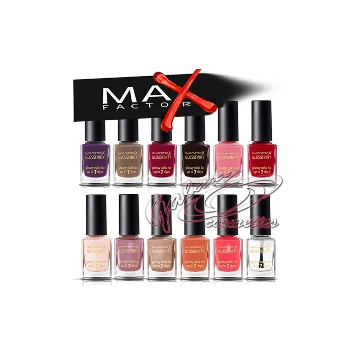 Max Factor Glossfinity Nail Polish Shiny Nails for up to 7 Days 11ml
