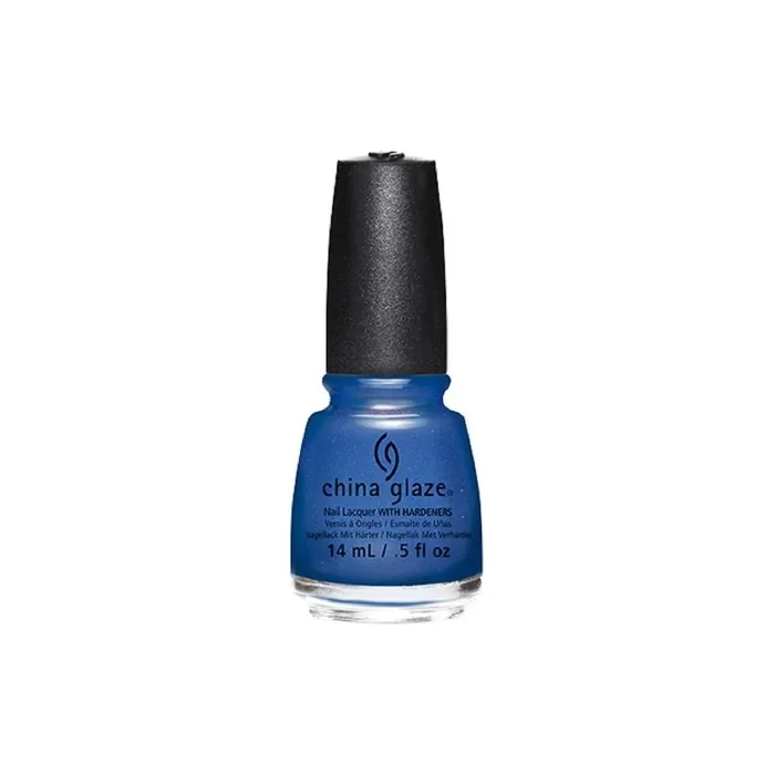 China Glaze Nail Lacquer With Hardeners 14ml Come Rain Or Shine Azure Blue Shimmer