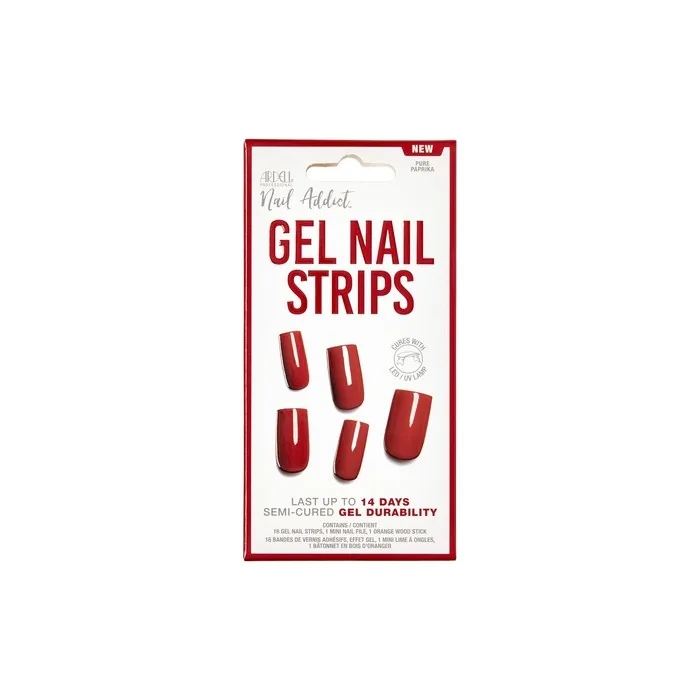 Ardell Nail Addict Gel Nail Strips Pure Paprika LED/UV Lamp Curable