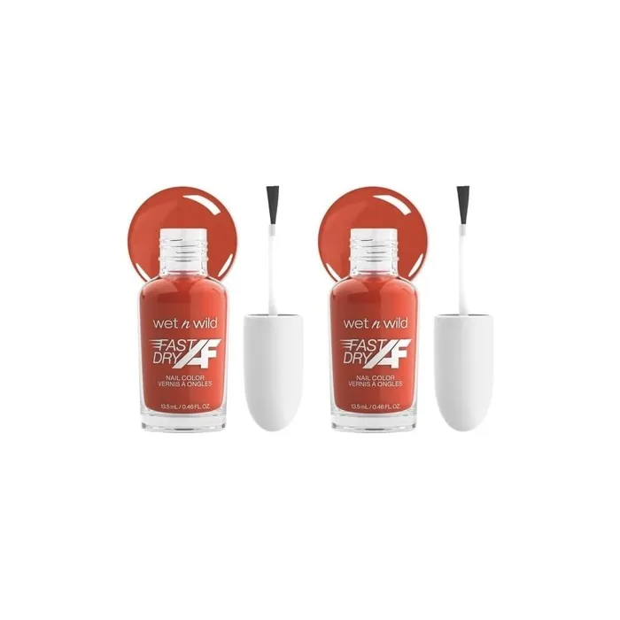 Wet N Wild Fast Dry Nail Polish Color Orange-Red Toasted
