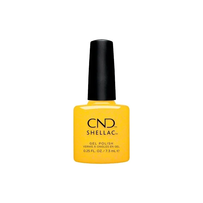 CND Shellac Catching Light No. 472 Yellow UV Varnish Nail Design - Gleam & Glow Collection