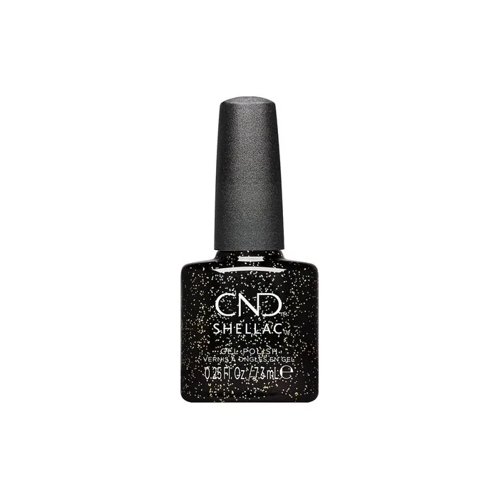 Cnd Shellac Uv Nail Polish Opulent Onyx No 483 Black Glitter
