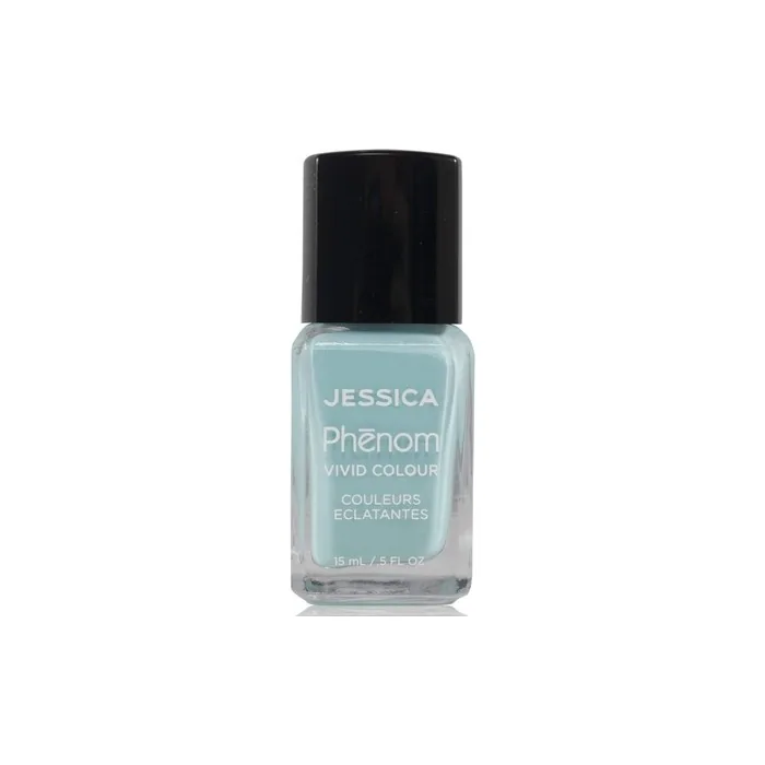 Jessica Phenom Vivid Colour Nail Polish Long-lasting Gel-like Nail Polish without UV Lights Celestial Blue 14ml