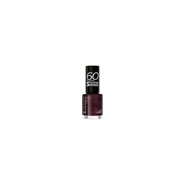Rimmel London 60 Seconds Super Shine Nail Polish In 345 Black Cherries