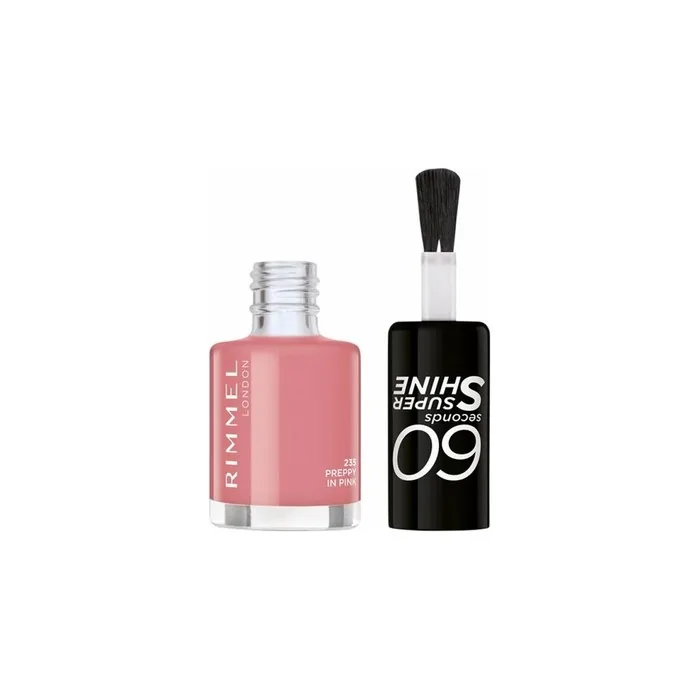 Rimmel 60 Seconds Super Shine Nail Polish 235 Preppy In Pink 8 Ml