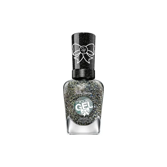 Sally Hansen Miracle Gel Nail Polish 906 Silver Glitter to Santa 14.7ml