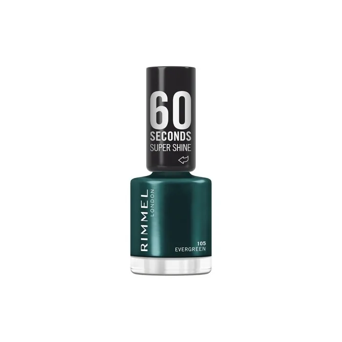 Rimmel 60 Seconds Super Shine Nail Polish 105 Evergreen Quick Dry
