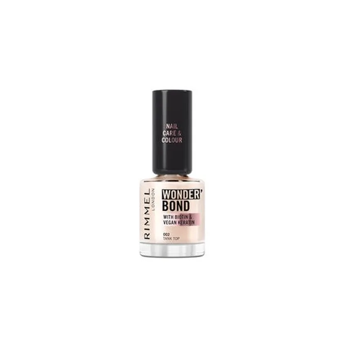 Rimmel Wonder'Bond Care + Colour Nail Polish 002 Tank Top 12ml - Infused with Biotin & Vegan Keratin