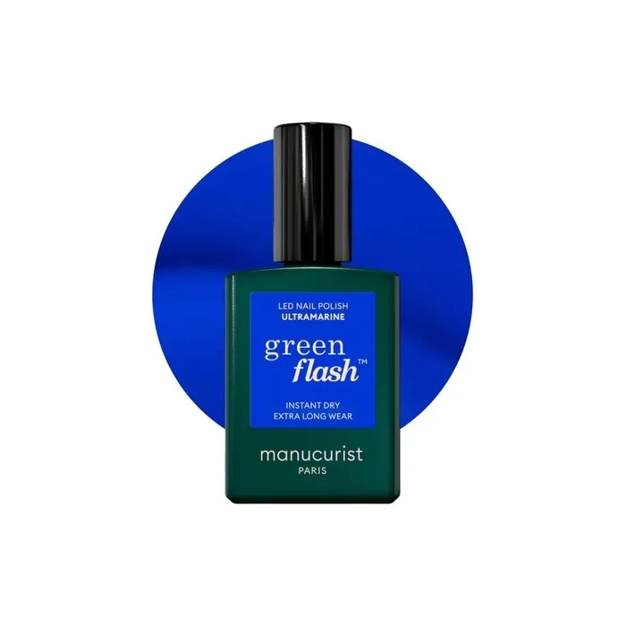 Manucurist Green Flash LED Ultramarine Gel Nail Polish Electric Blue