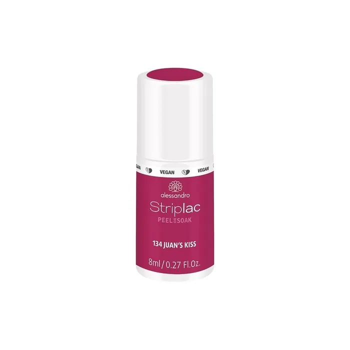 alessandro Striplac Peel or Soak Vegan Juan's Kiss Dark Purple LED Nail Polish 8ml