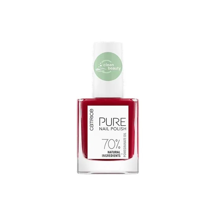 Catrice PURE Nail Polish Nr. 08 Classicism Red Glossy Vegan Acetone-Free 10ml