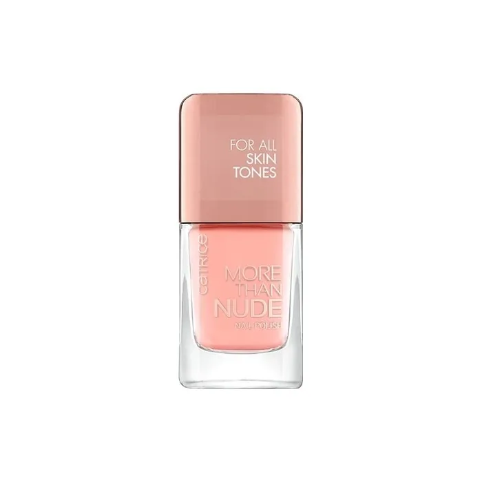 Catrice More Than Nude Nail Polish 10.5ml No. 15 Peach For The Stars - Nude, Long-Lasting, Glossy, Acetone-Free, Vegan, Microplastic Particle-Free