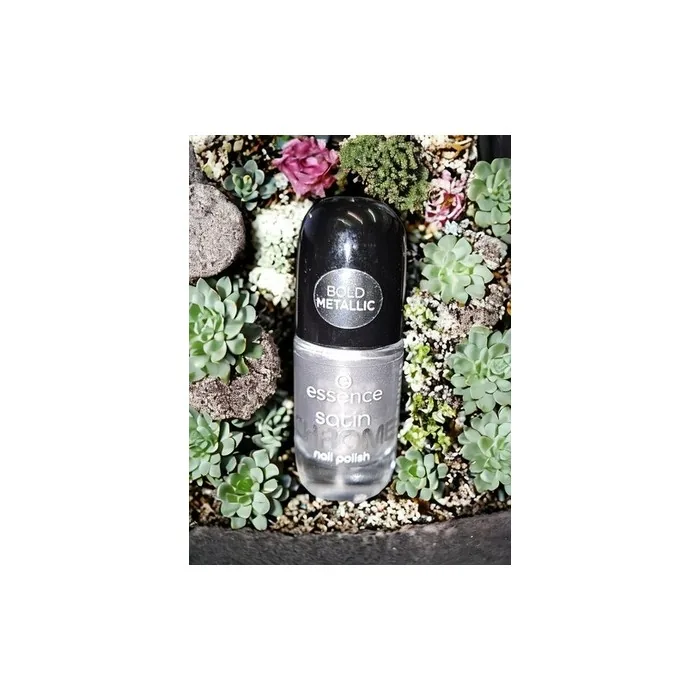 Essence Nail Polish Satin Bold Metallic Chrome 04 Steel Gpt Top Silver Colored