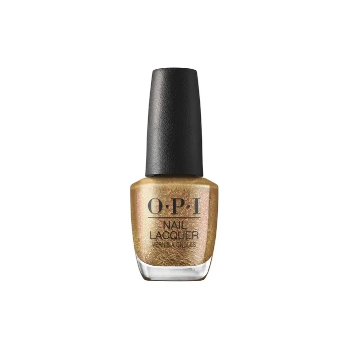 OPI Nail Lacquer Opaque Shimmer Finish Metallic Gold Nail Polish 0.5 fl oz