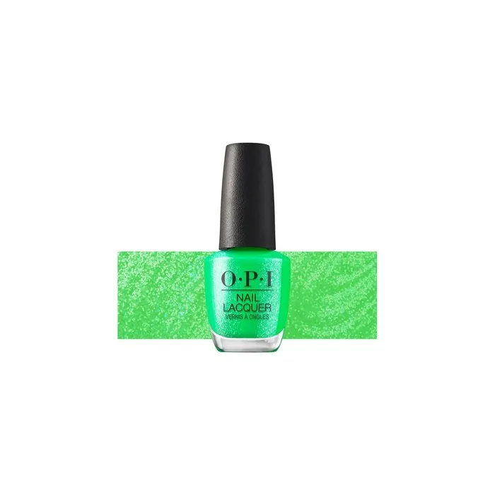 OPI Nail Lacquer Lime of My Life 15ml - Semi-Sheer Neon Lime Green with Silver Shimmer