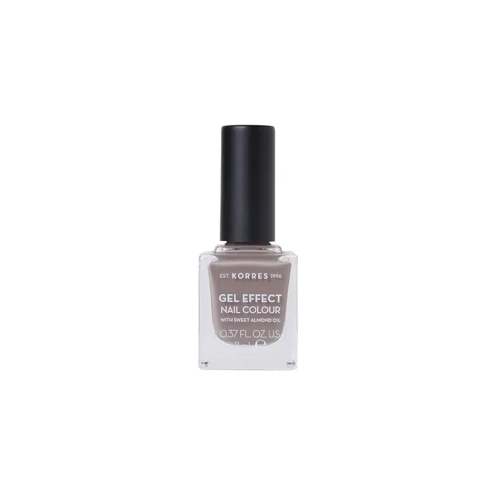 KORRES Sweet Almond Nail Colour 95 Stone Grey Vegan Nail Polish with Gel Effect 11ml