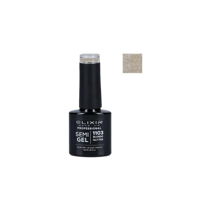 Elixir Hybrid Nail Polish 1103 Blonde Glitter 8ml