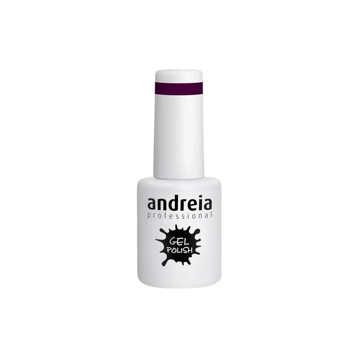 Andreia Semi-Permanent Nail Gel Polish for UV/LED Lamp Intense Shine and 4 weeks Lasting French Manicure Nail Gel Varnish Colour 231 Purple Shades of Grey 10.5ml