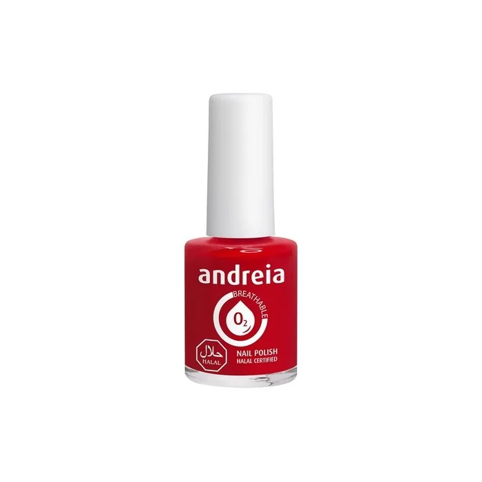 Andreia Halal Breathable Nail Polish Water Permeable Glossy Vegan and Cruelty-Free 10.5ml B6 Red