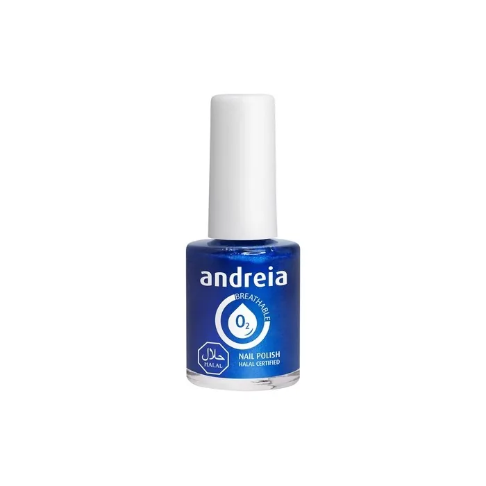 Andreia Halal Breathable Nail Polish Glossy Vegan and Cruelty-Free B13 Blue Shimmer 10.5ml