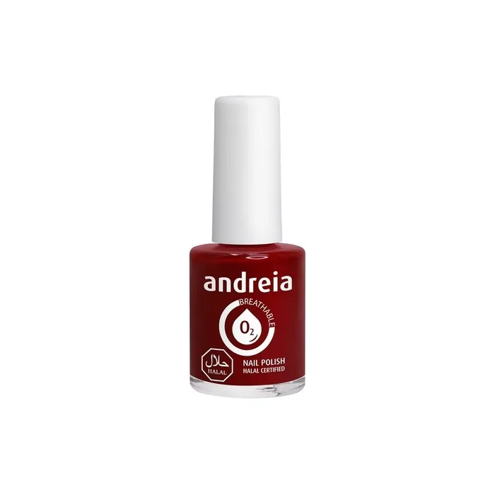 Andreia Halal Breathable Nail Polish Water Permeable Glossy Vegan and Cruelty-Free 10.5ml B14 Red