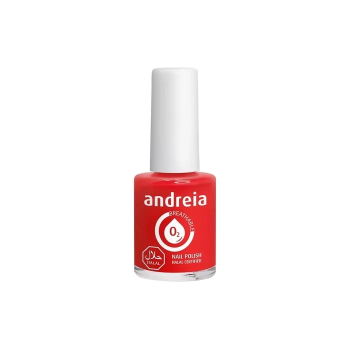 Andreia Halal Breathable Nail Polish Glossy Water Permeable Red B15 10.5ml - Shades of Pink