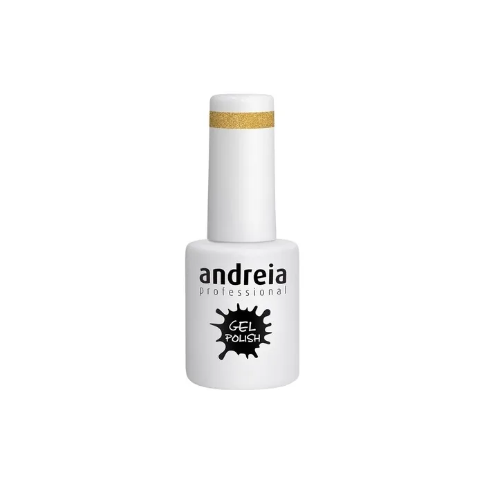 Andreia Semi-Permanent Nail Gel Polish Colour 281 Gold Glitter 10.5ml