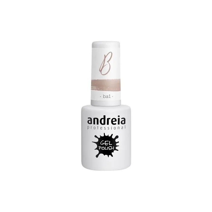 Andreia Semi-Permanent Nail Gel Polish for UV/LED Lamp Intense Shine and 4 weeks Lasting French Manicure Nail Gel Varnish Colour BA1 Pink Shades of Nude 10.5ml