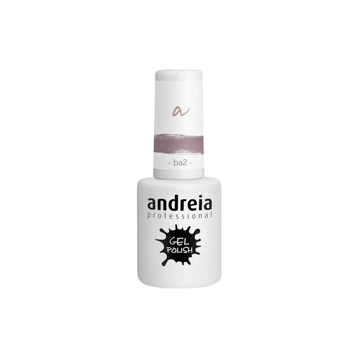 Andreia Semi-Permanent Nail Gel Polish for UV/LED Lamp Intense Shine and 4 weeks Lasting French Manicure Nail Gel Varnish Colour BA2 Pink Shades of Red 10.5ml