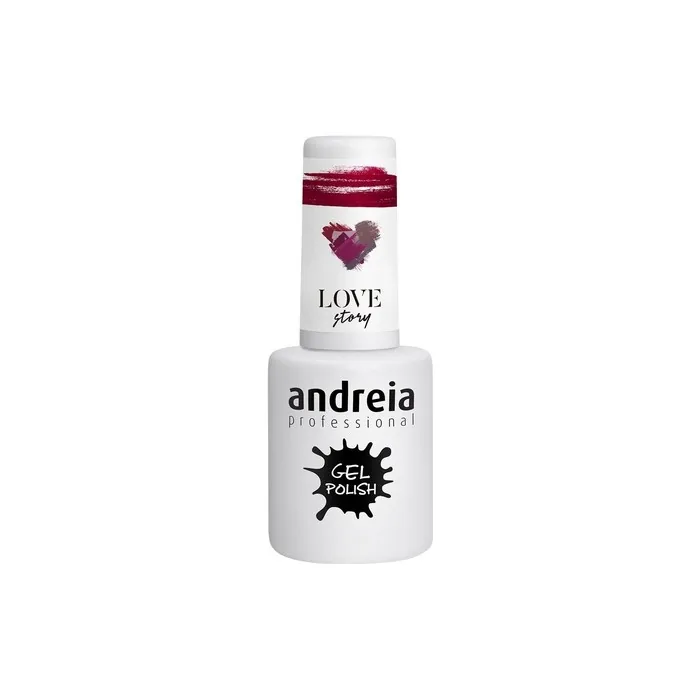 Andreia Semi-Permanent Nail Gel Polish for UV/LED Lamp Intense Shine and 4 weeks Lasting French Manicure Nail Gel Varnish Colour 304 Red Shades of Pink 10.5ml