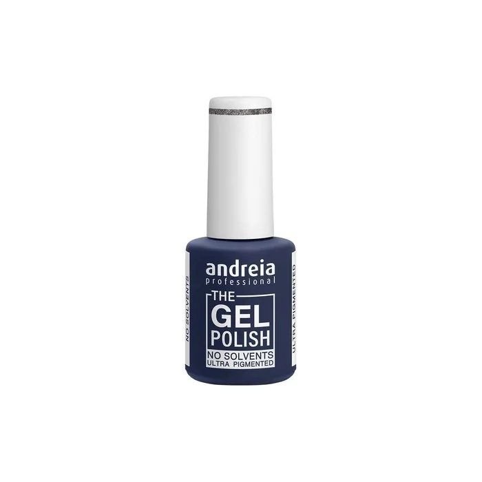 Andreia Professional The Gel Polish Odorless and Solvent-Free Gel Nail Polish Color G39 Metallic Silver - Shades of Gray