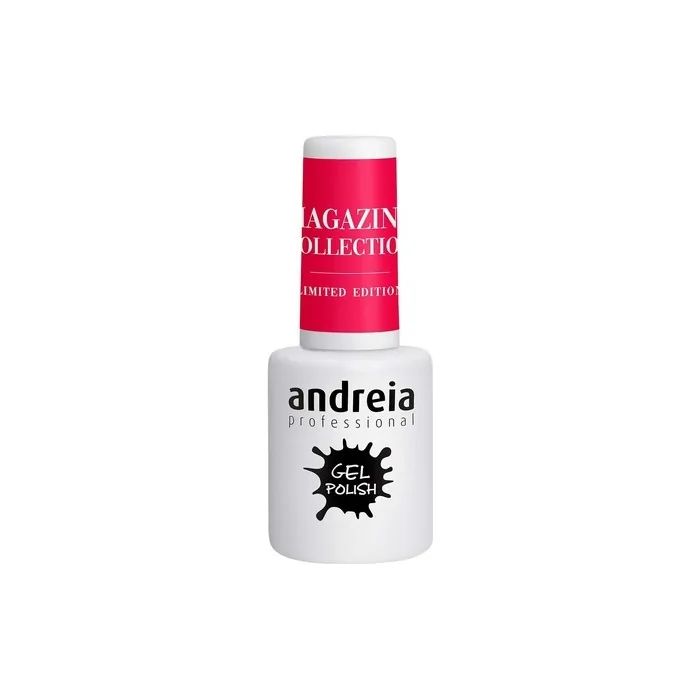 Andreia Semi-Permanent Nail Gel Polish for UV/LED Lamp Intense Shine and 4 weeks Lasting Varnish Magazine Collection MZ2 Intense Cherry 10.5ml