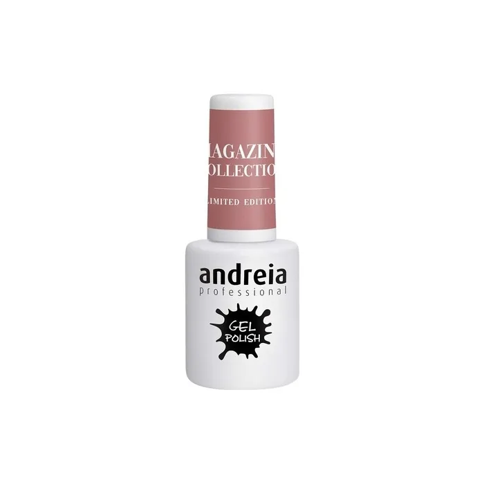 Andreia Semi-Permanent Nail Gel Polish for UV/LED Lamp Intense Shine and 4 weeks Lasting French Manicure Nail Gel Varnish Magazine Collection Colour MZ5 Nude Caramel 10.5ml