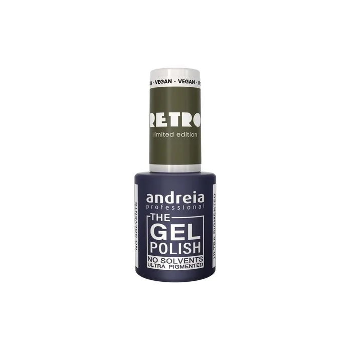 Andreia Professional The Gel Polish Solvent Free Gel RETRO Limited Collection Colour RT4 Elegant Olive Green