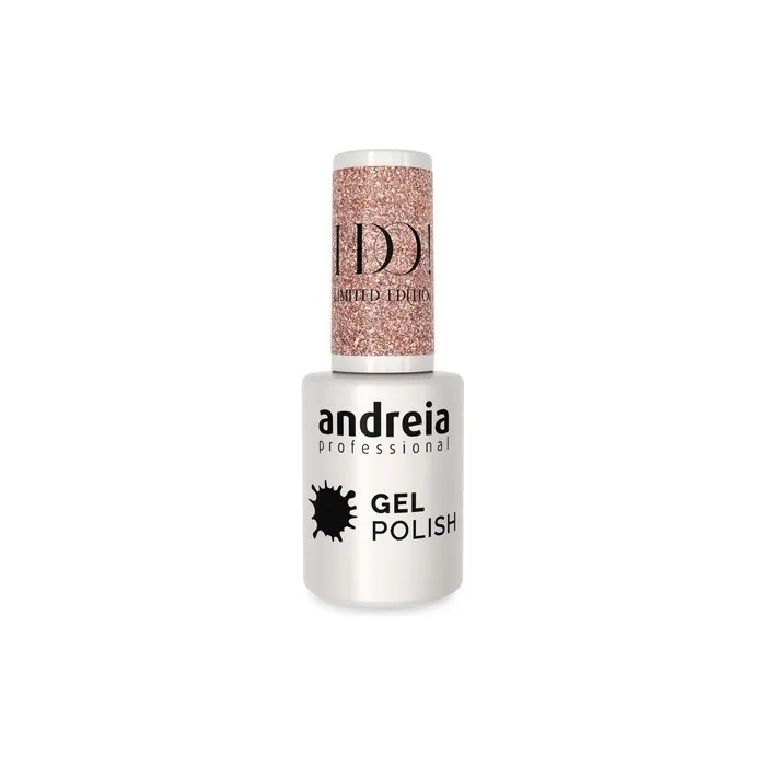 Andreia Professional Semi-Permanent Nail Gel Polish I DO Limited Collection Colour ID1 Pink Silver and Gold Glitter 10.5ml
