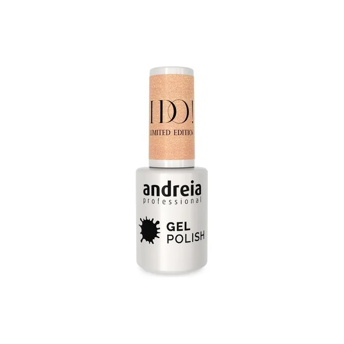 Andreia Professional Semi-Permanent Nail Gel Polish I DO Limited Collection Colour ID3 Champagne Nude with Gold Sparkles 10.5ml