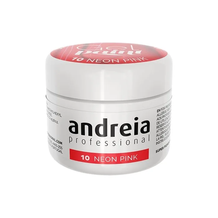 Andreia Professional Nail Art Design Gel Paint Pots Highly Pigmented Intense Colour No Flow High Viscosity UV Gel Paint for DIY Manicure Vegan 4g