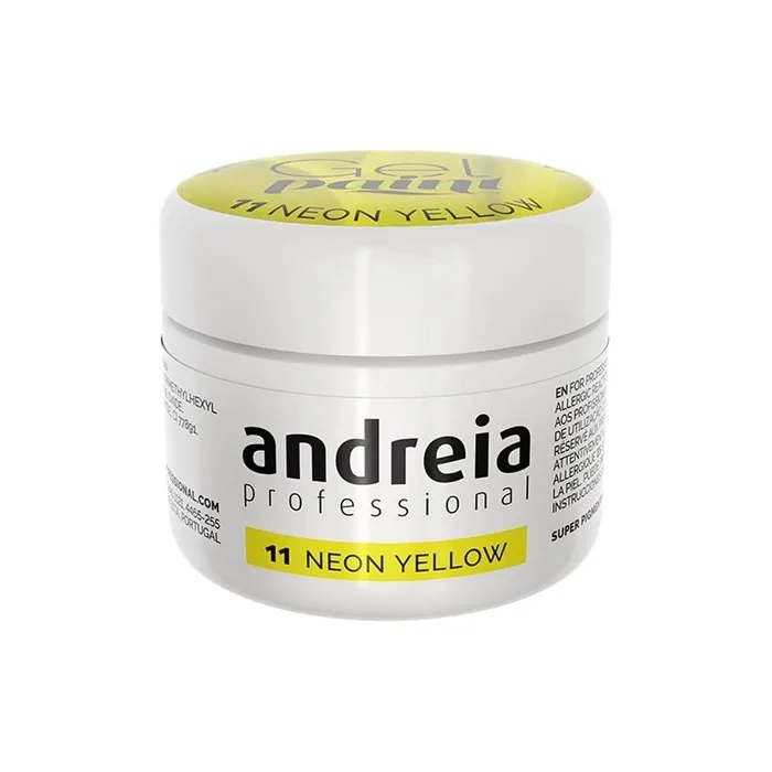 Andreia Professional Nail Art Design Gel Paint Pots 4g 11 Neon Yellow