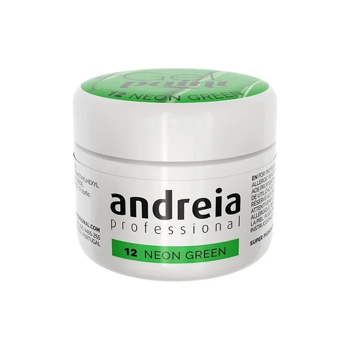 Andreia Professional Nail Art Design Gel Paint Pots Highly Pigmented Intense Colour No Flow High Viscosity UV Gel Paint for DIY Manicure Vegan 4g