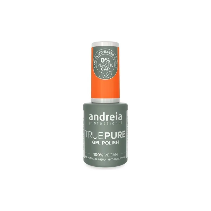 Andreia Professional Hema Free Gel Polish True Pure 21 Free and 100% Vegan for Sensitive Nails UV LED Soak Off Gel Nail Varnish Colour T15 Neon Orange 10.5ml