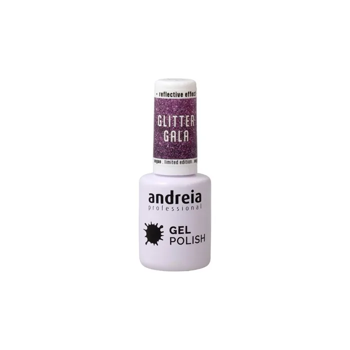 Andreia Glitter Gel Polish for UV/LED Lamp Color GG4 Violet 10.5ml